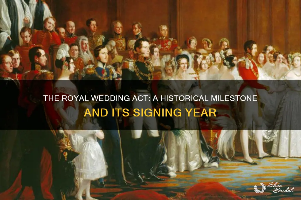 what year was the royal wedding act signed