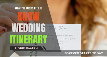 The Ultimate Wedding Itinerary: What You Fuckers Need to Know