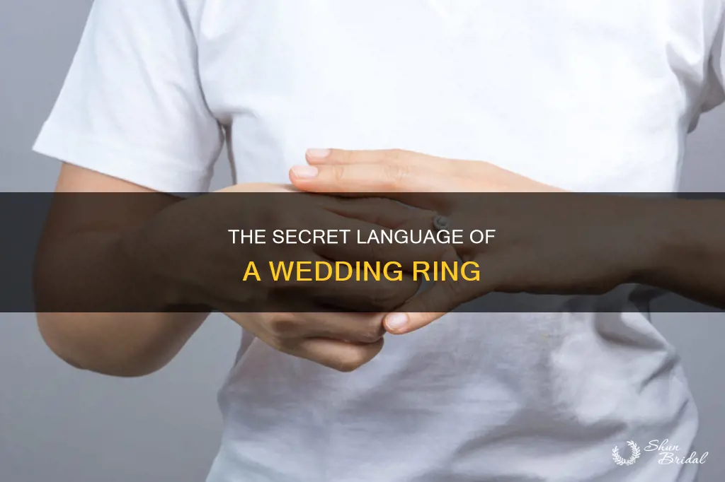 when a woman slips her wedding ring off while talking