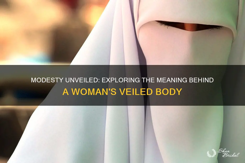when a woman veils her body in modesty meaning