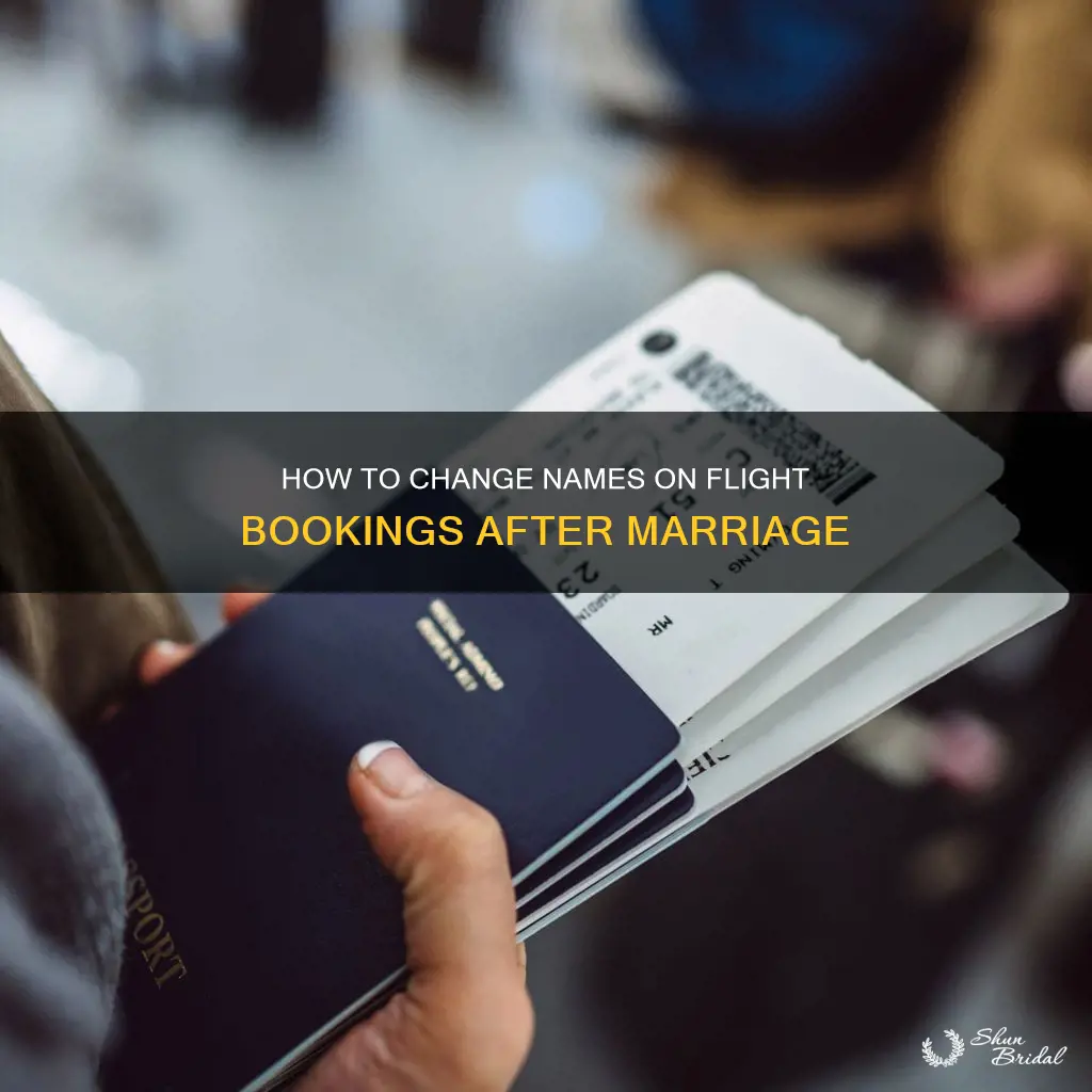 when booking flight honeymoon name change