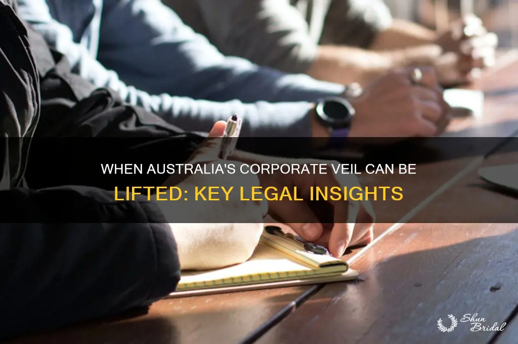 when can the corporate veil be lifted in australia
