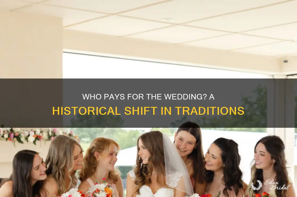 when did bride and grooms start paying for wedding expenses