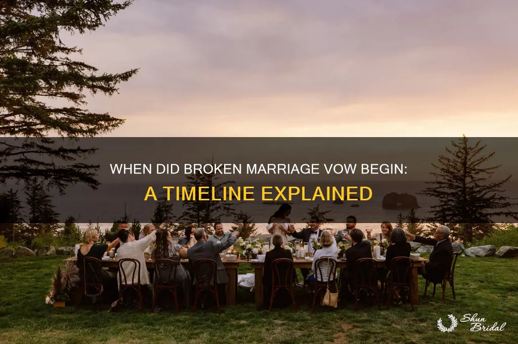 when did broken marriage vow started