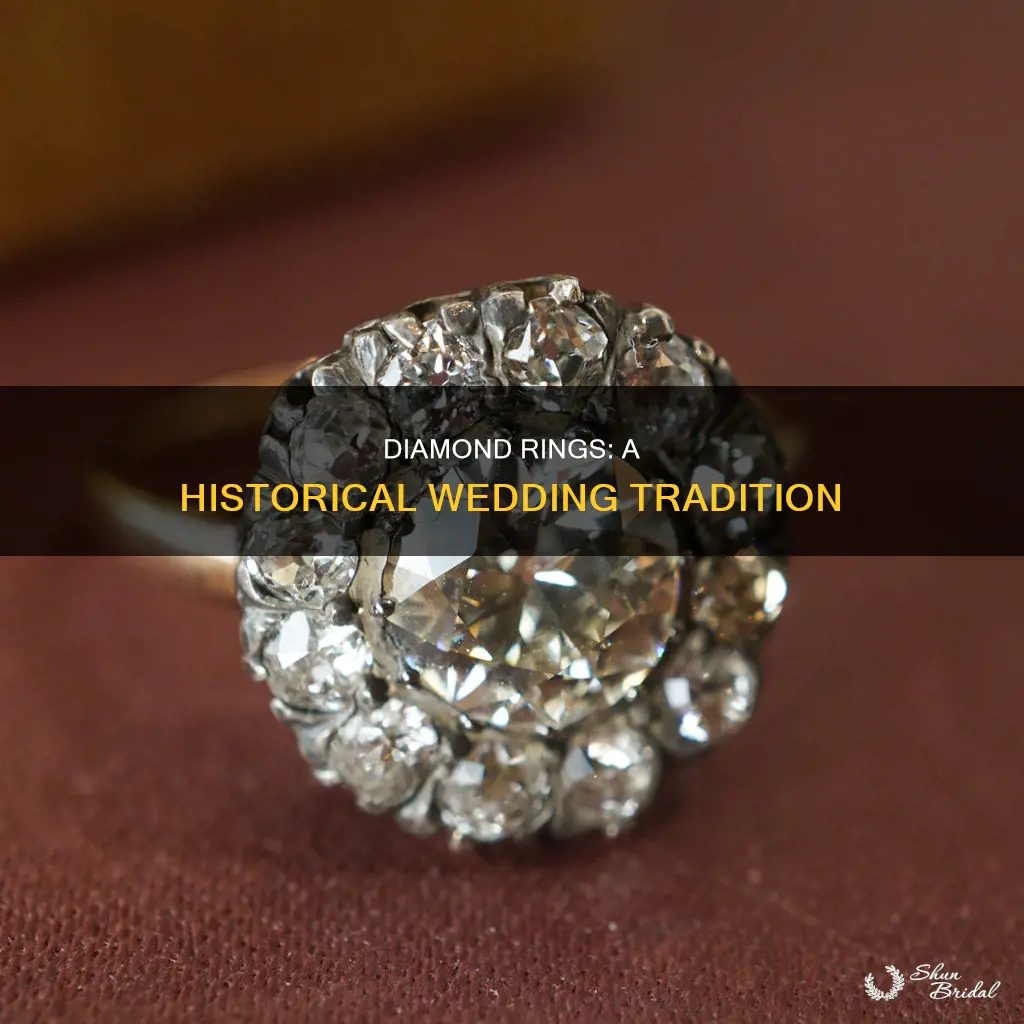 when did diamond wedding rings become popular