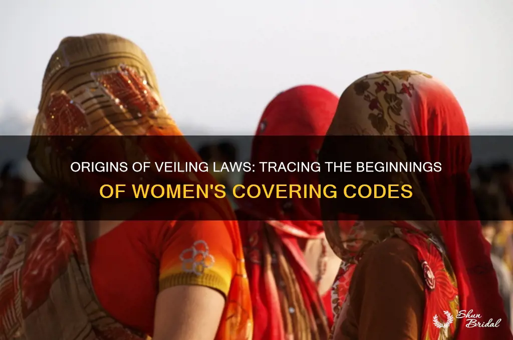 when did law codes for veiling of women begin