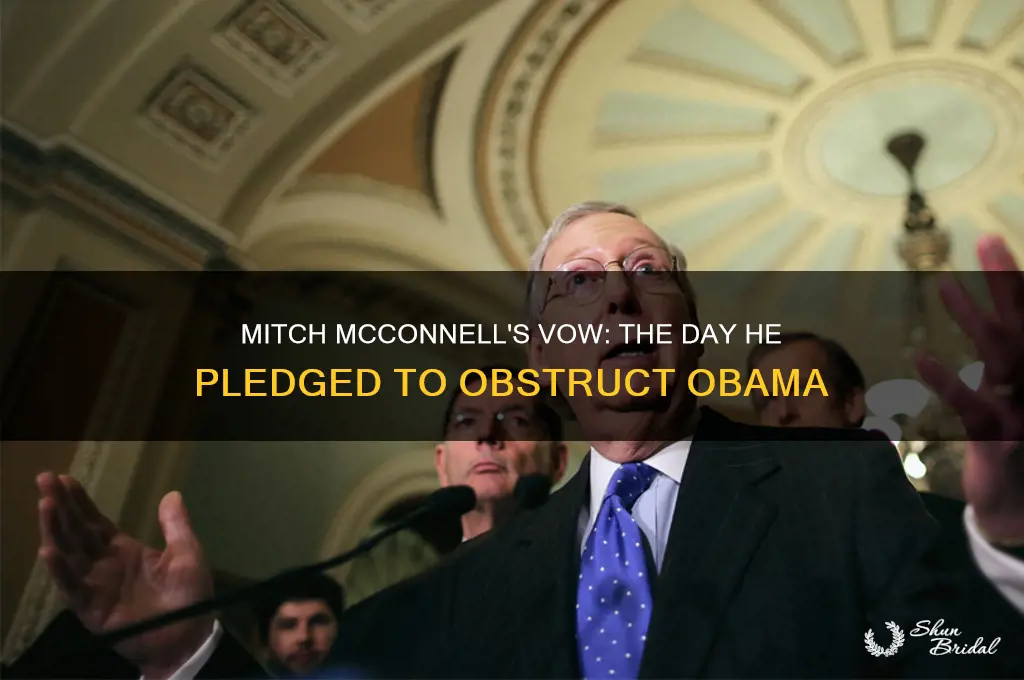 when did mitch mcconnell vow to obstruct obama