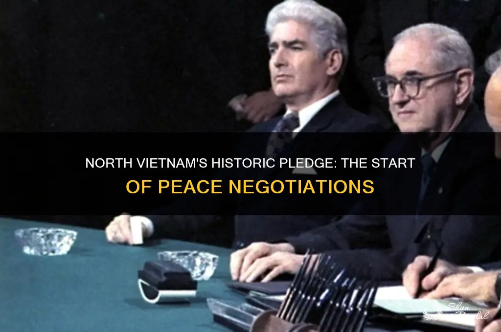 when did north vietnam vow to begin peace negotiations