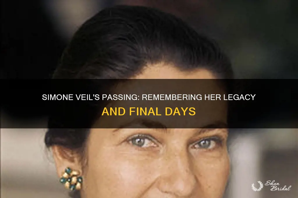when did simone veil die
