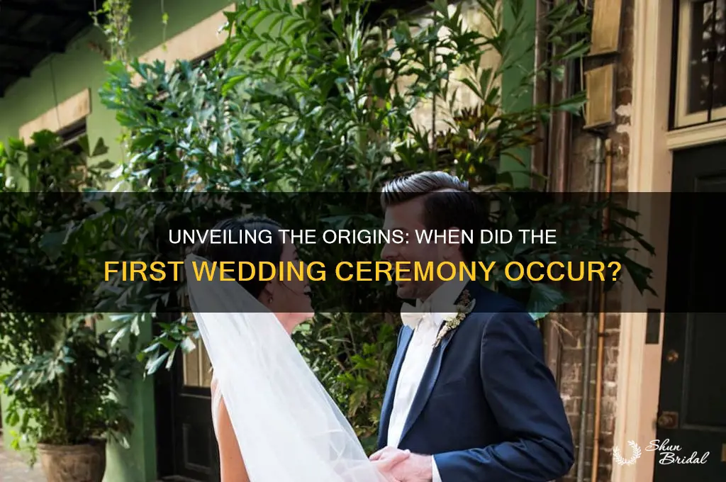 when did the first wedding ceremony take place
