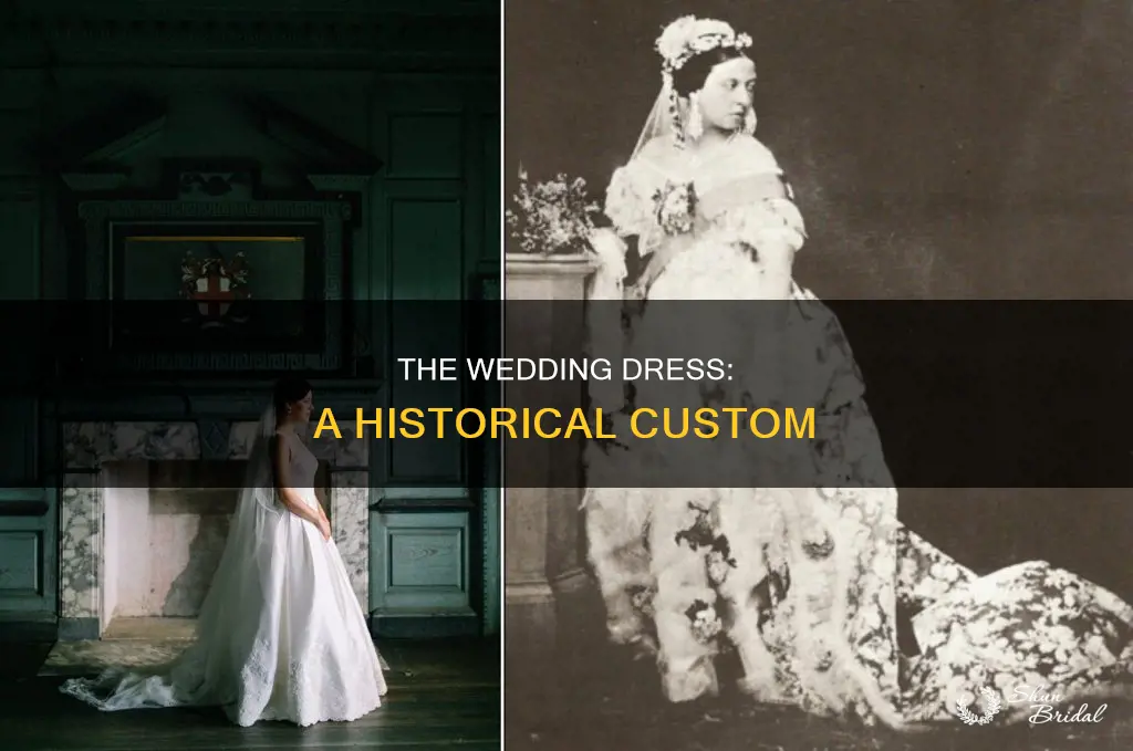 when did the wedding dress became customary