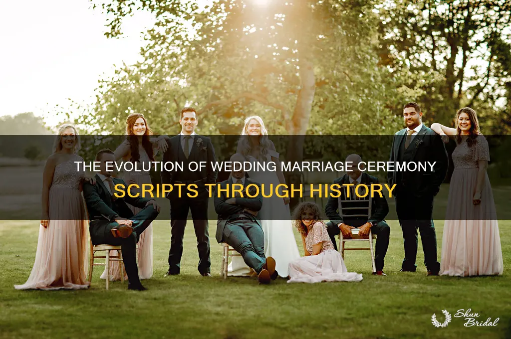 when did the wedding marriage ceremony script