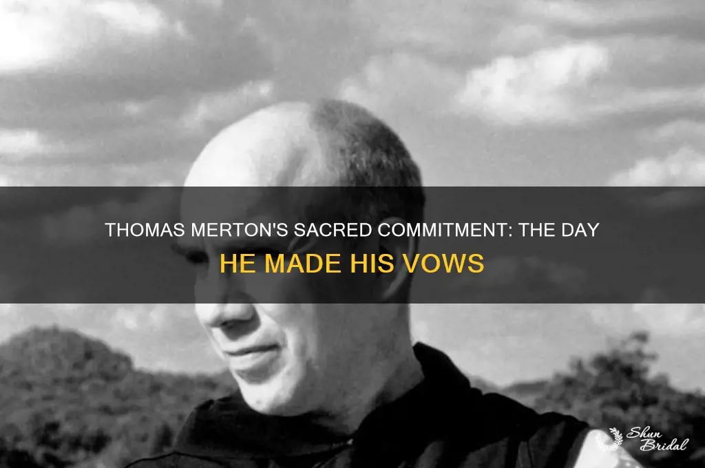 when did thomas merton make his vows