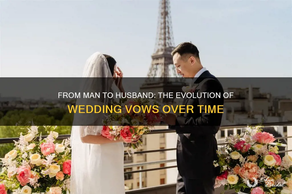 when did wedding vows change man to husband