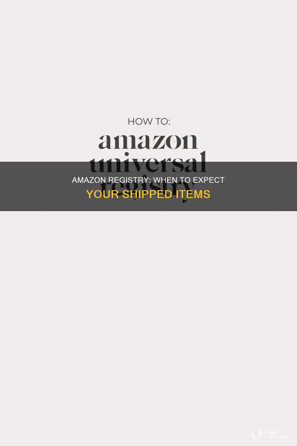 when do amazon registry items ship