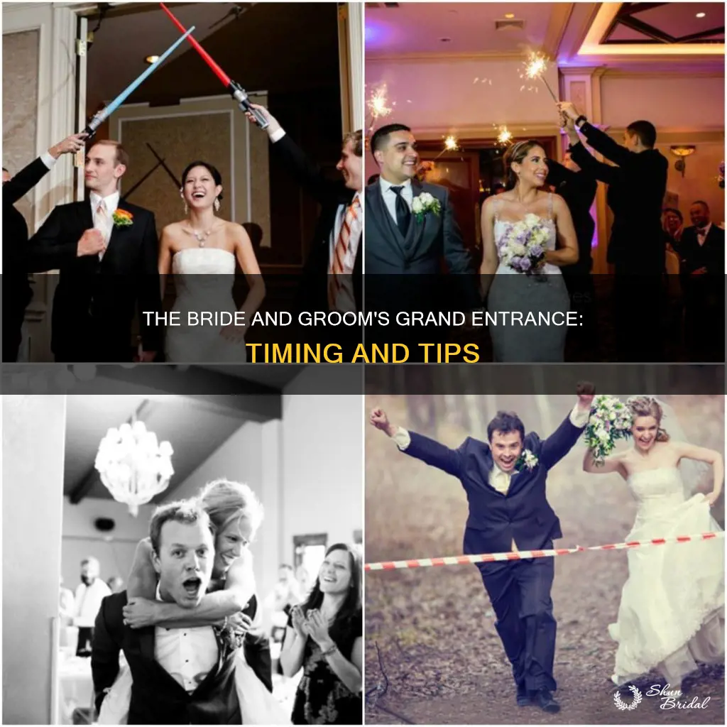when do bride and groom show up to wedding reception