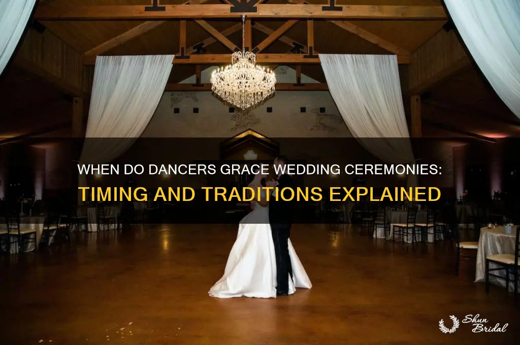 when do dancers perform at wedding ceremony