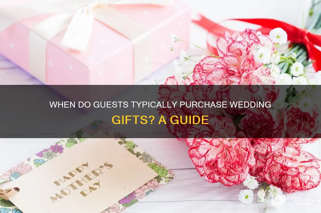 when do guests buy wedding gifts