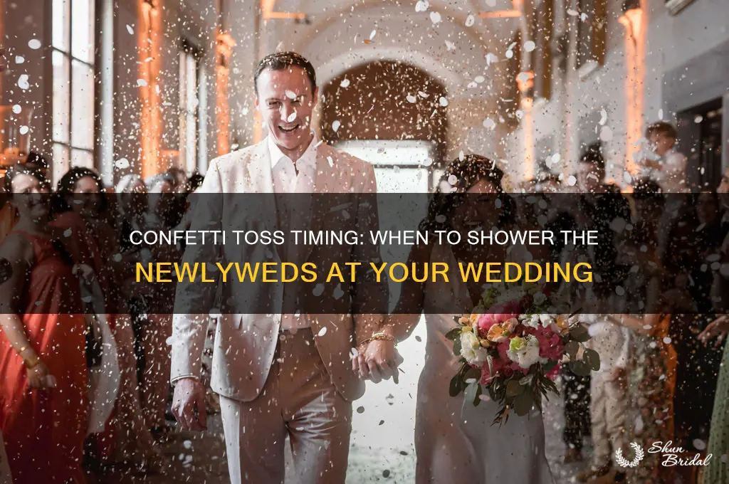 when do guests throw confetti at a wedding