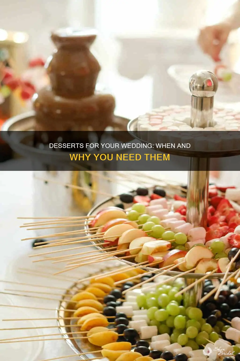 when do I need desserts for my wedding