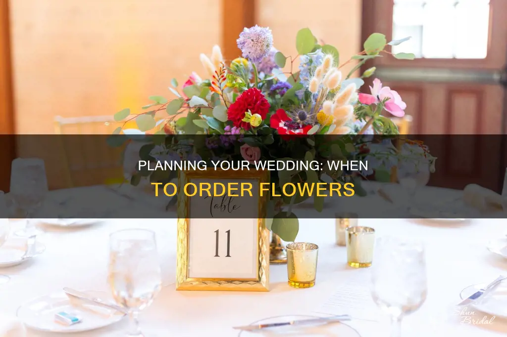 when do I need to order flowers for my wedding
