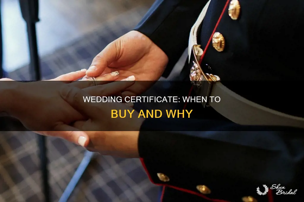 when do I need to purchase a wedding certificate