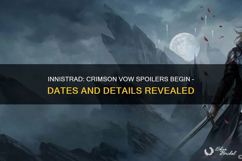 when do innistrad crimson vow spoilers start