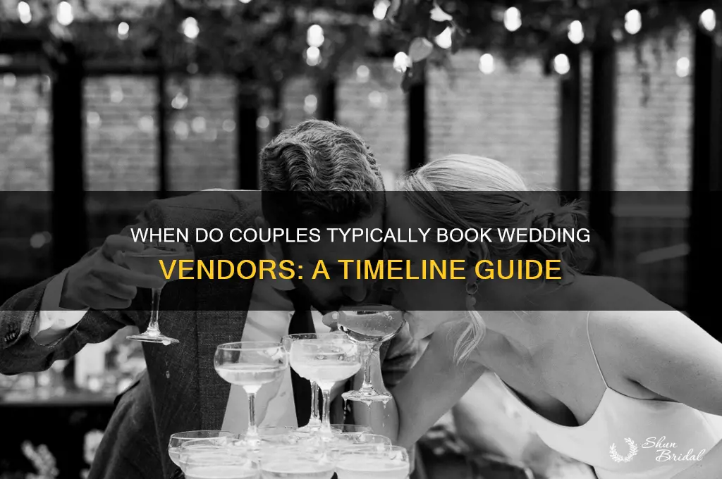 when do most people book wedding vendors