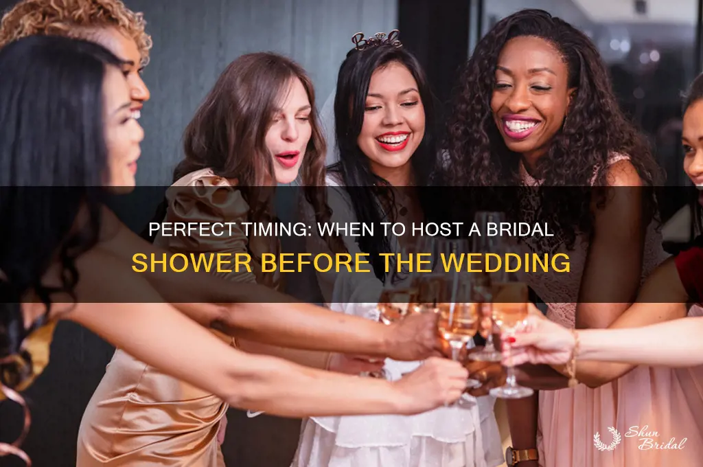 when do most people have bridal shower before wedding