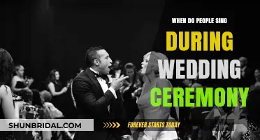 When Do People Sing During a Wedding Ceremony?