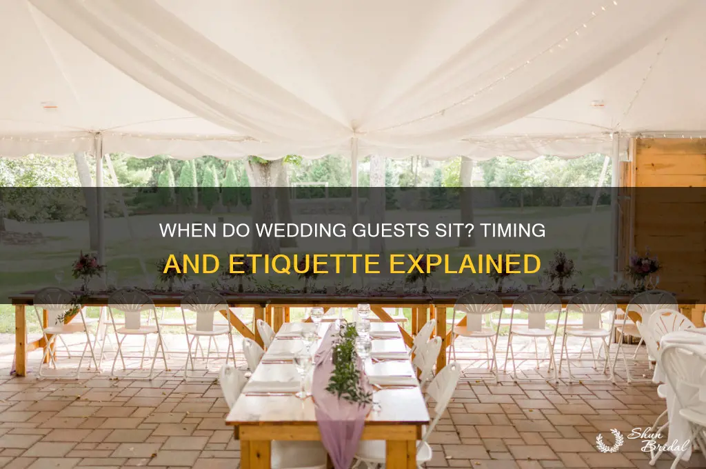 when do people sit down at a wedding