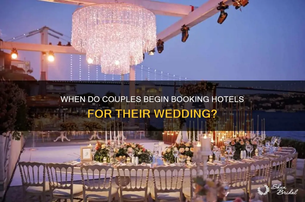 when do people start booking hotels for wedding