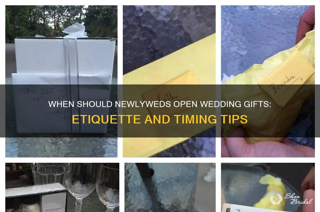 when do the bride and groom open their wedding gifts