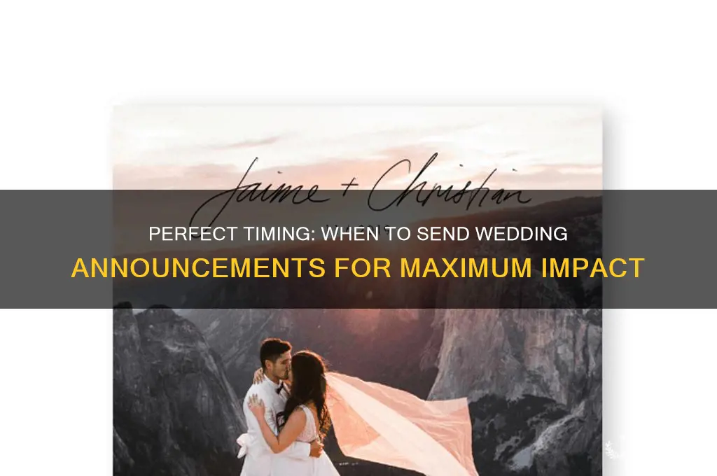 when do wedding announcements go out