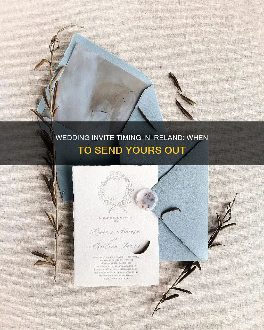 when do wedding invites go out ireland