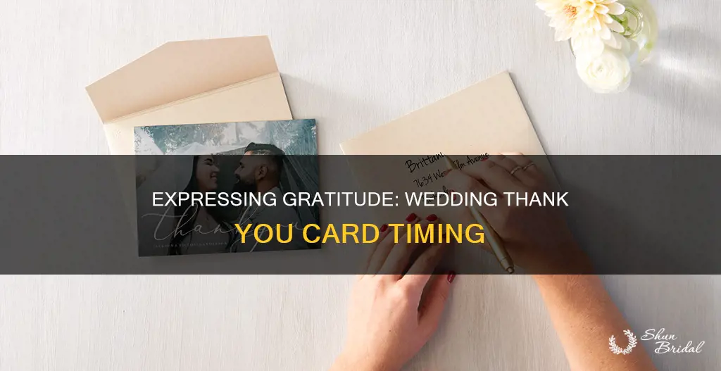 when do wedding thank yous need to be sent