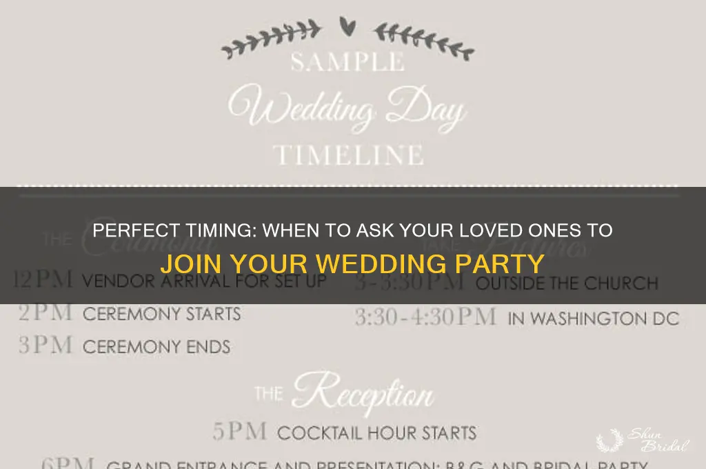 when do you ask people to be in your wedding