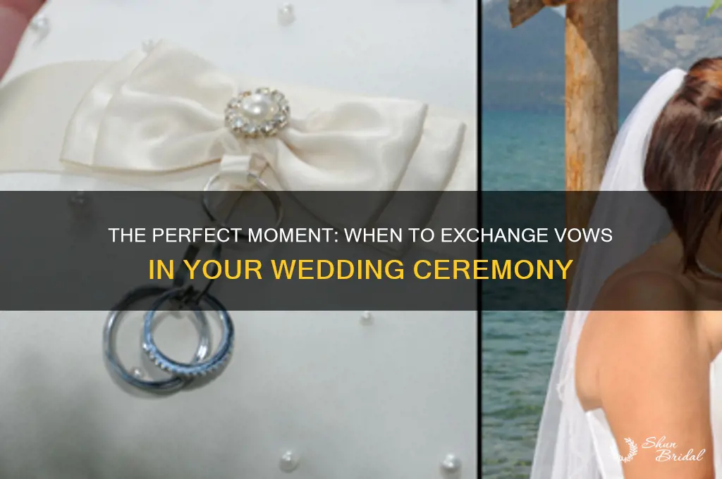 when do you exchange vows