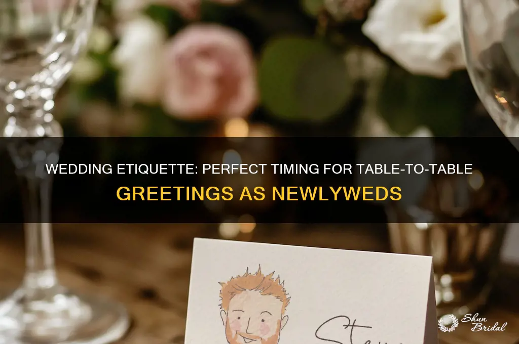 when do you go table to table at wedding
