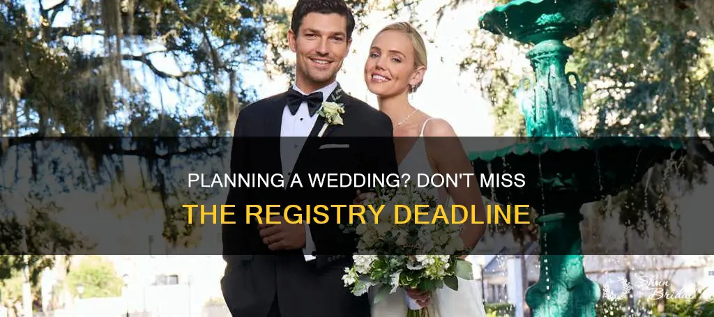 when do you need to be registered by for wedding