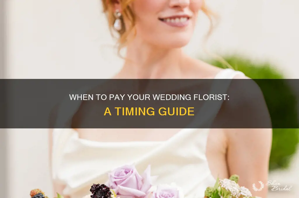when do you pay a wedding florist