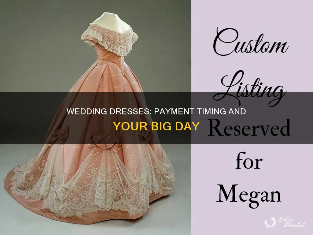 when do you pay for a wedding dress