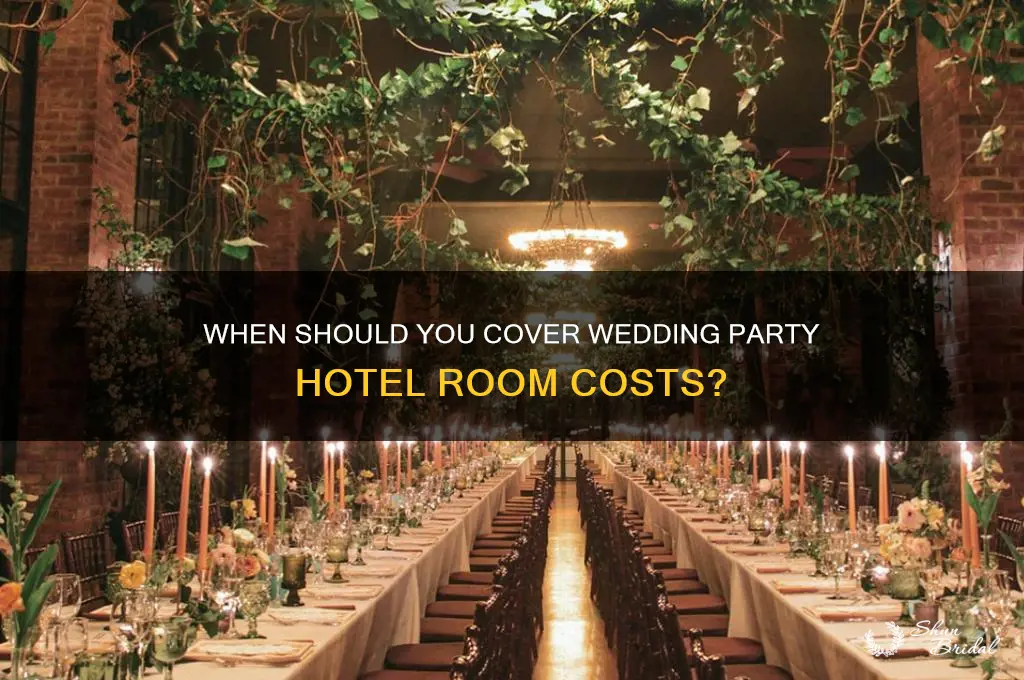 when do you pay for the wedding party hotel rooms
