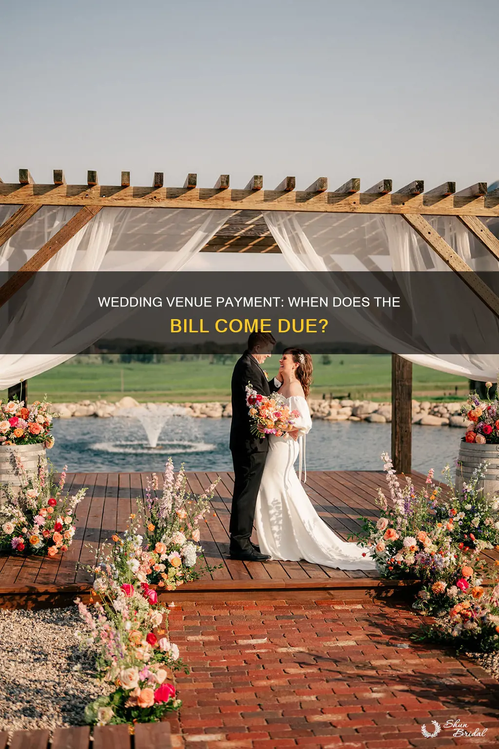 when do you pay for the wedding venue