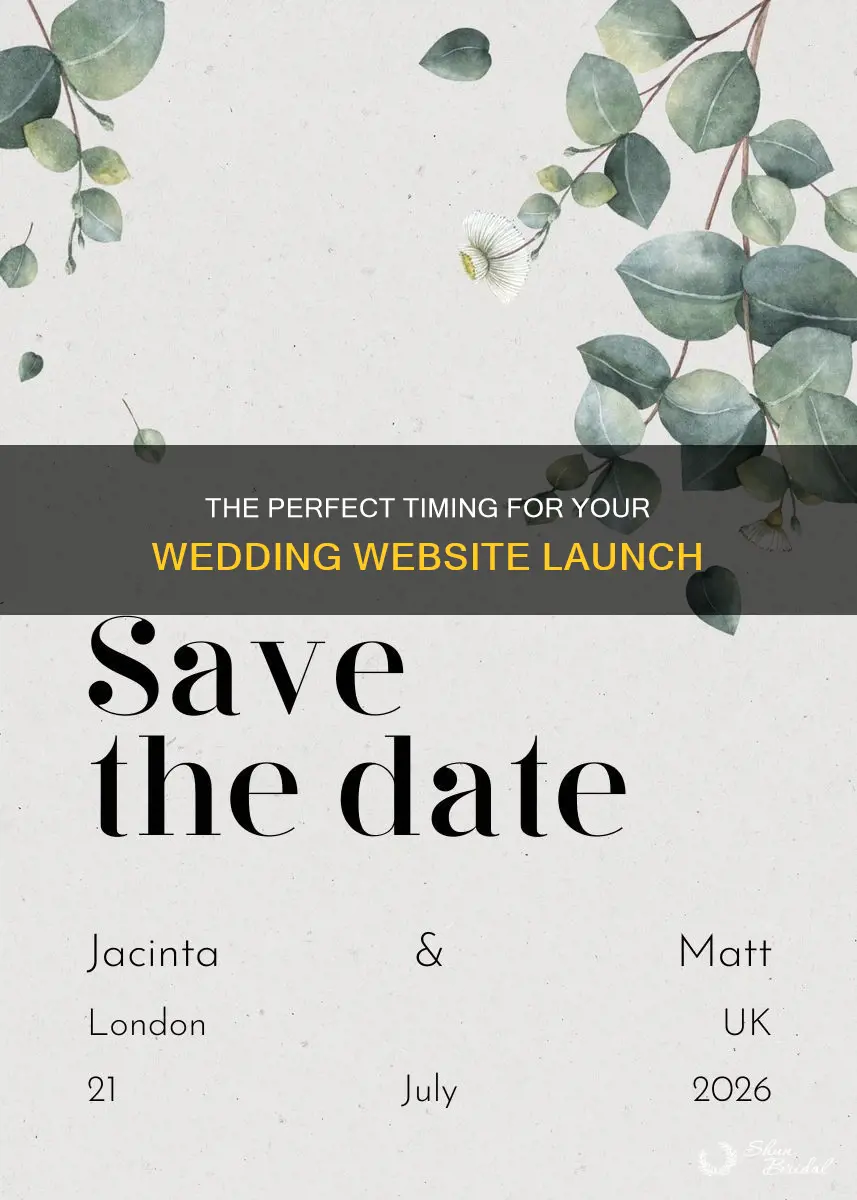 when do you put up your wedding website