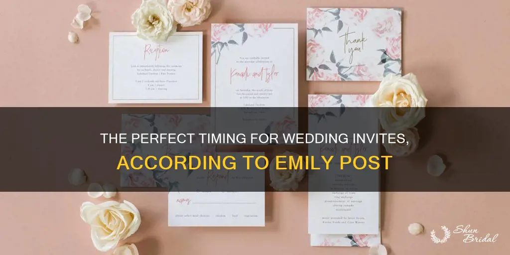 when do you send out wedding invitations emily post