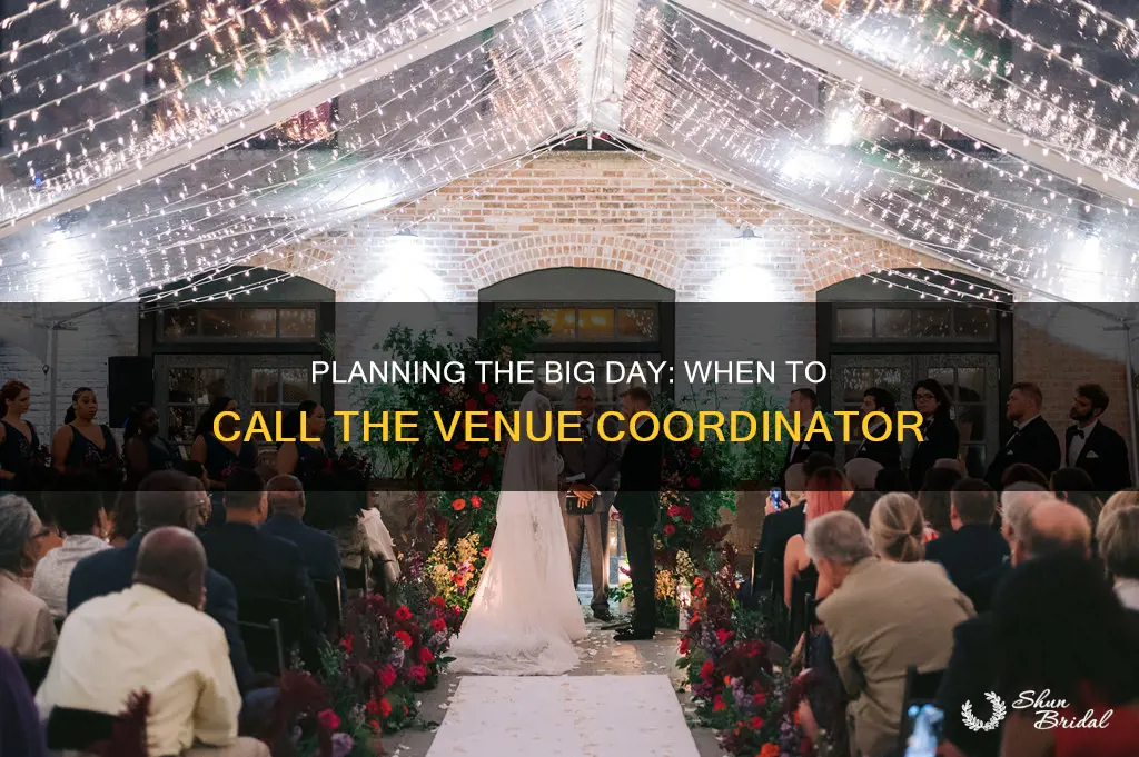when do you start having calls with wedding venue coordinator