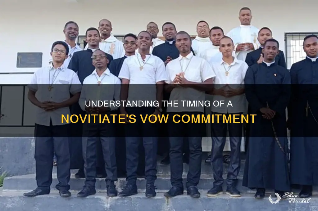when does a novitiate take vows