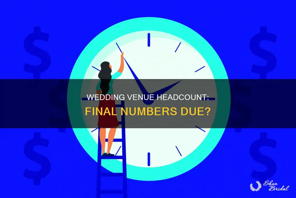 when does a wedding venue require a final headcount