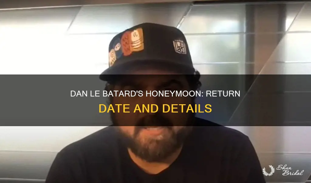 when does dan le batard return from honeymoon